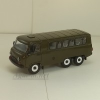 12059-5-УСР УАЗ-452К автобус длиннобазный 3-х осный (пластик крашенный) хаки